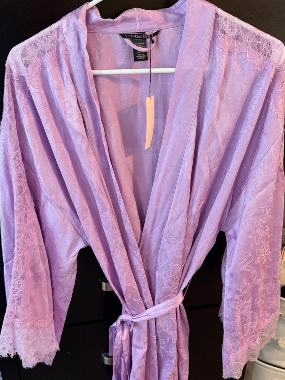 Victoria's Secret Lavender Lace Kimono Robe